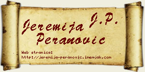 Jeremija Peranović vizit kartica